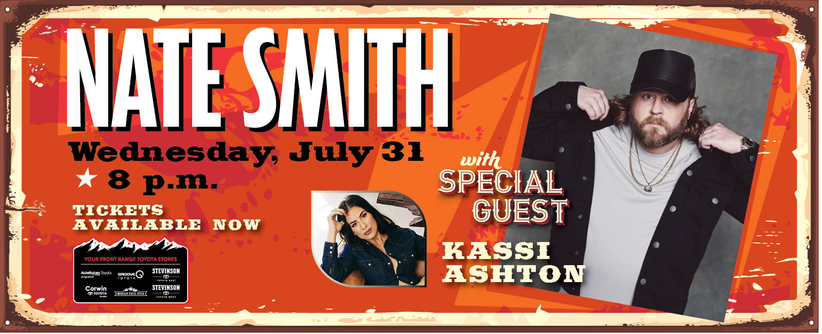 Nate Smith with special guest Kassi Ashton - Wednesday, July 31