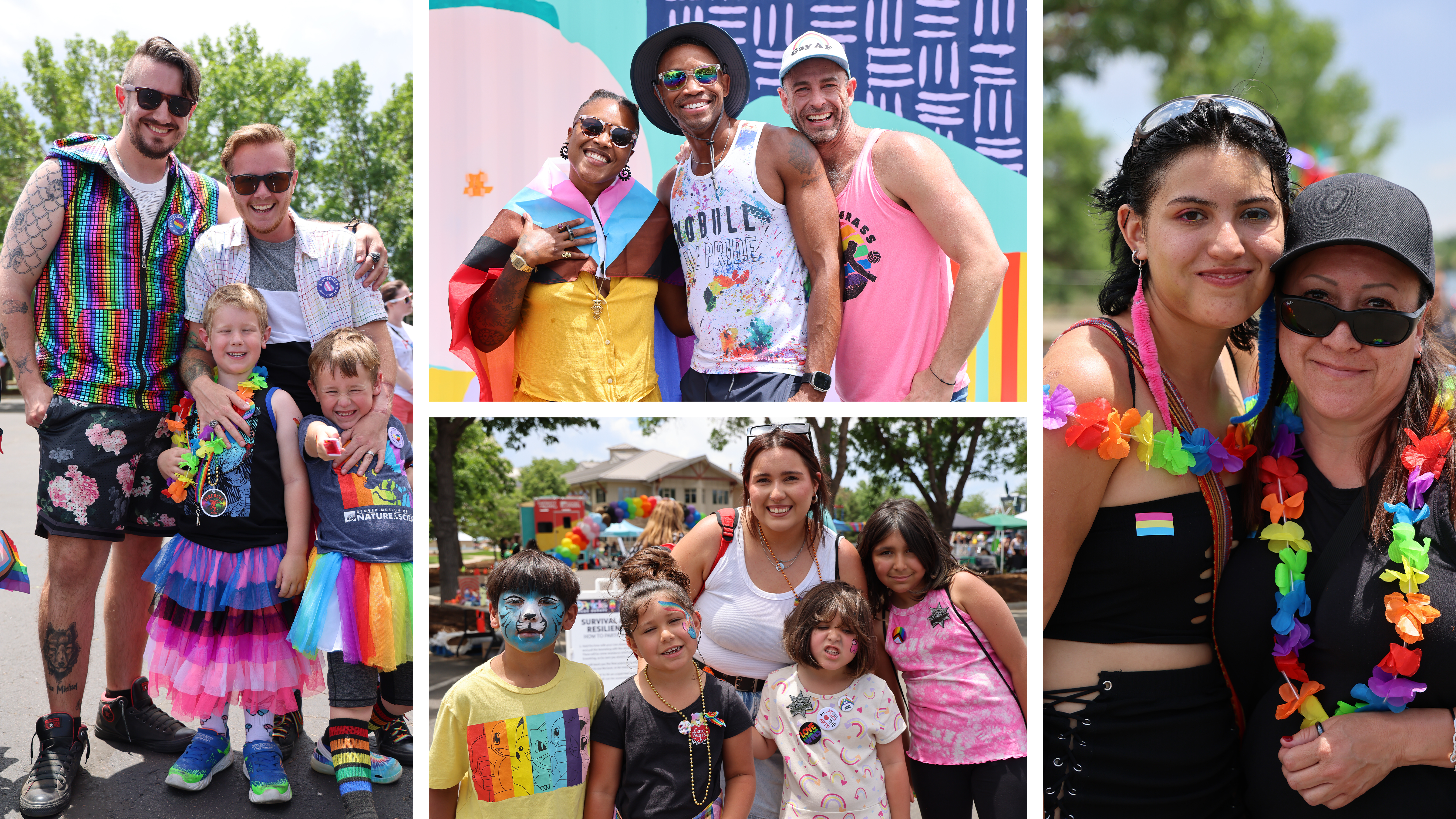 Collage of people celebrating Pride.