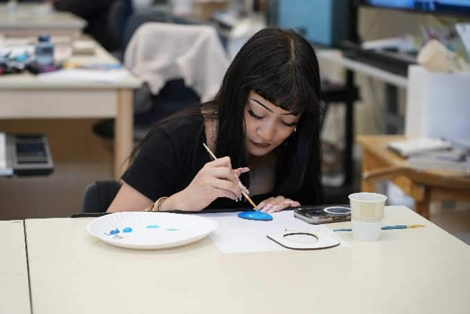 Student painting.