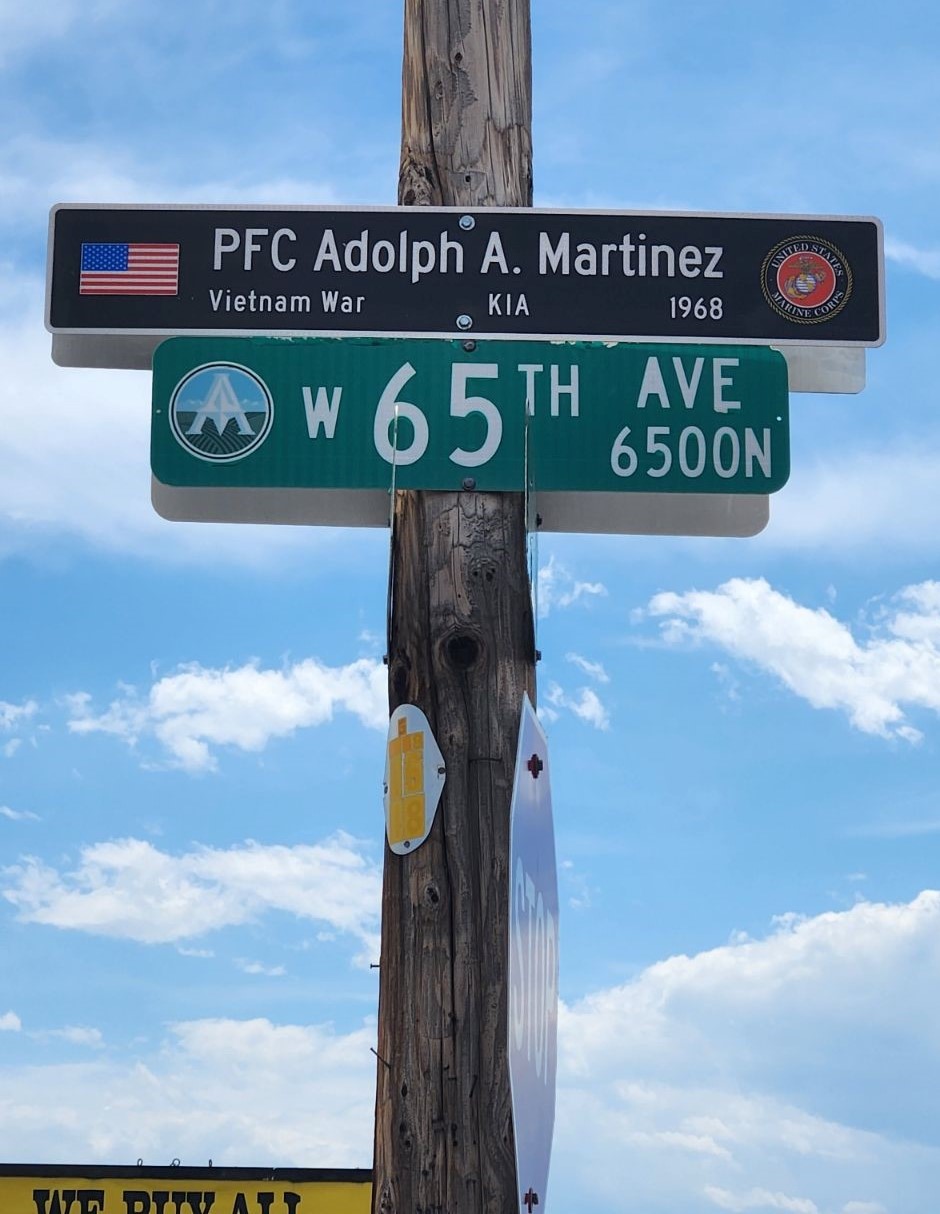 Veterans Memorial Sign at Federal and 65th